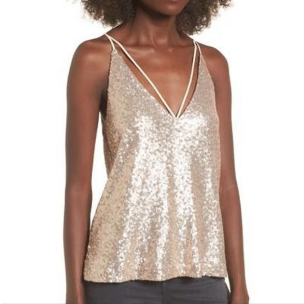 Gold Sequin Top